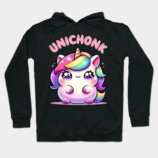 Unichonk Funny Fat Unicorn Kawaii Chibi Anime Cute Hoodie